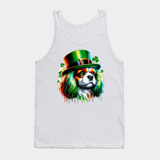 English Toy Spaniel Revels in Saint Patrick's Day Tank Top by ArtRUs